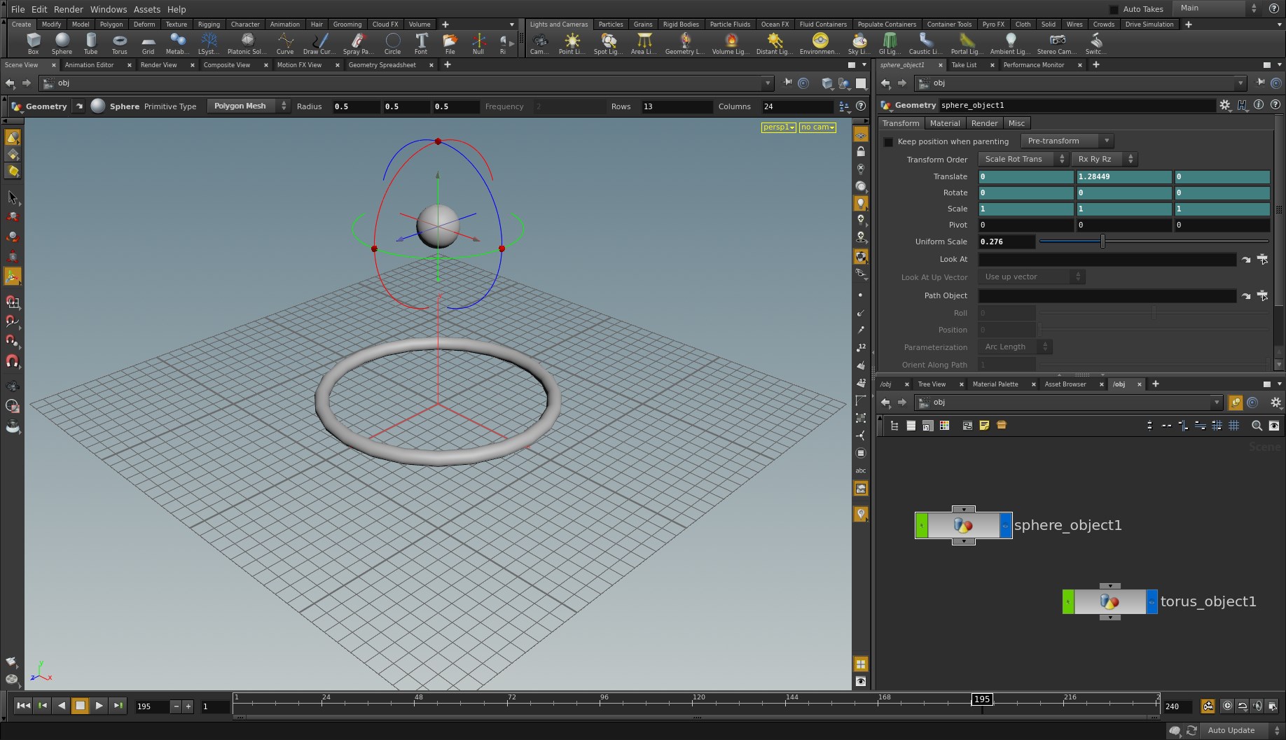 Scene view and Geometry view General Houdini Questions od forum