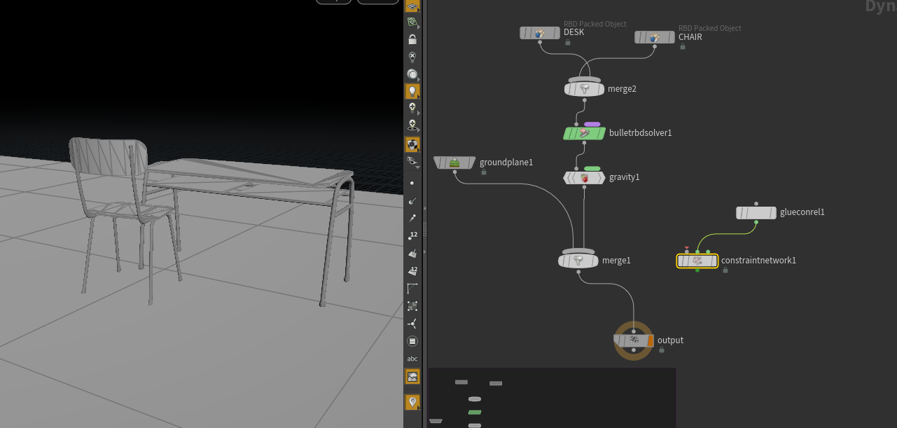 Problem With Merge Node Glue Constraint General Houdini